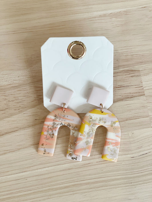 Blush Glitter Earrings