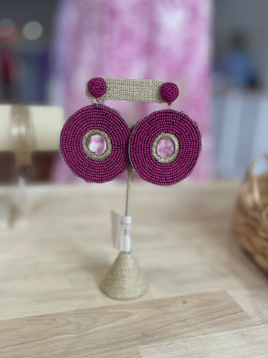 Take Me There Earrings Unique Polka Dot Design Seed Bead Accessories