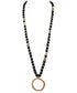Circle Wood Beaded Necklace