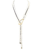 Wood Bead Pull Through necklace