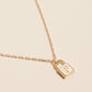 Assorted Golden Initial Lock Pendant Necklace