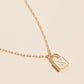 Assorted Golden Initial Lock Pendant Necklace
