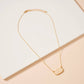 Ivory Druzy Stone Charm Short Necklace