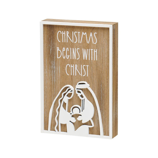 Begins With Christmas Sign