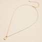 Assorted Golden Initial Lock Pendant Necklace