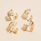 Bubble Design Initial Gold Plated Rings