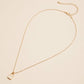 Assorted Golden Initial Lock Pendant Necklace